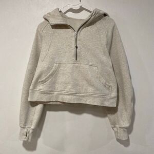 Lululemon Scuba Oversized Half Zip Hoodie XS/S Mojave Tan Beige Sweatshirt